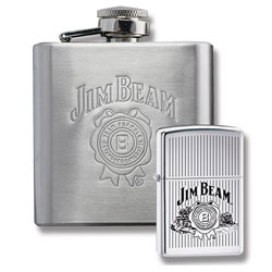 Zippo Jim Beam lighter and Flask - Gift Set (model: 24679)